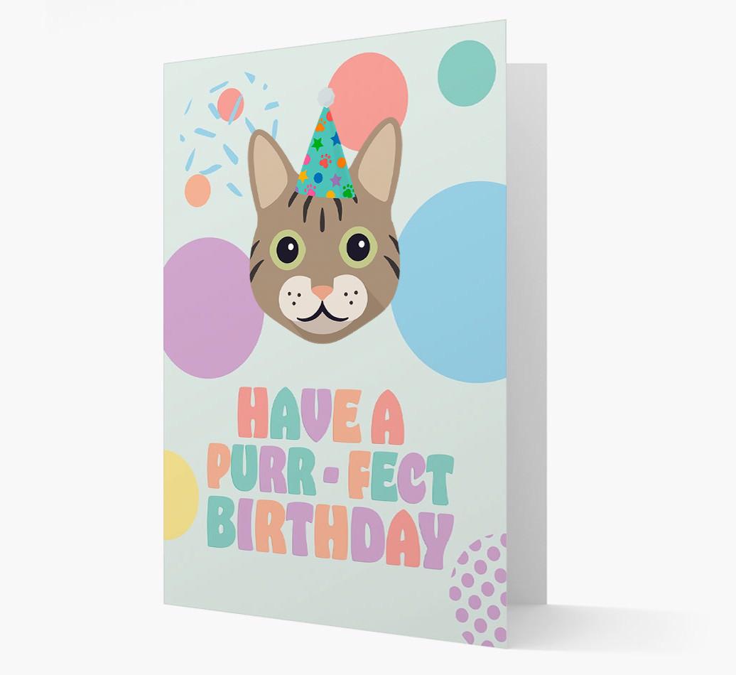 Have A Purrfect Birthday: Personalized {breedCommonName} Card
