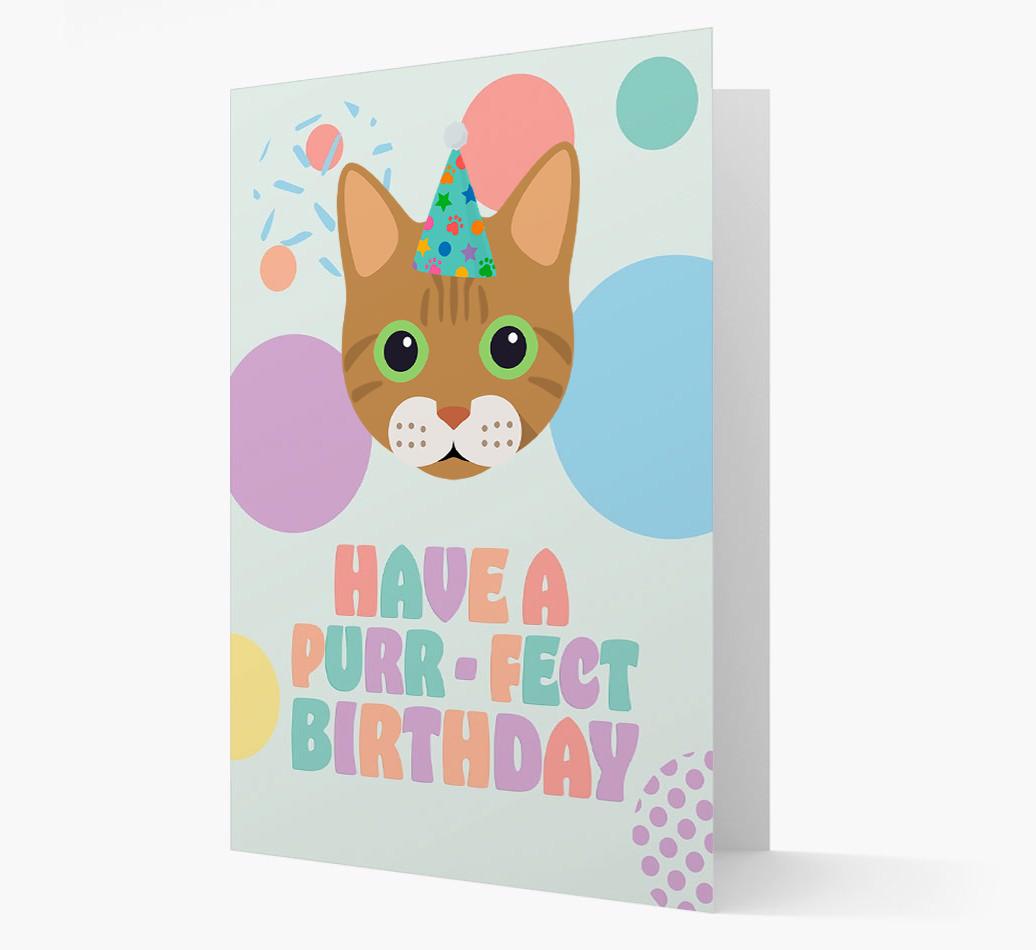 Have A Purrfect Birthday: Personalized {breedCommonName} Card