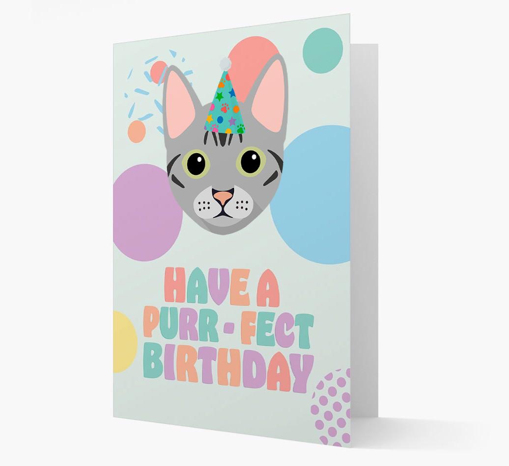 Have A Purrfect Birthday: Personalized {breedCommonName} Card