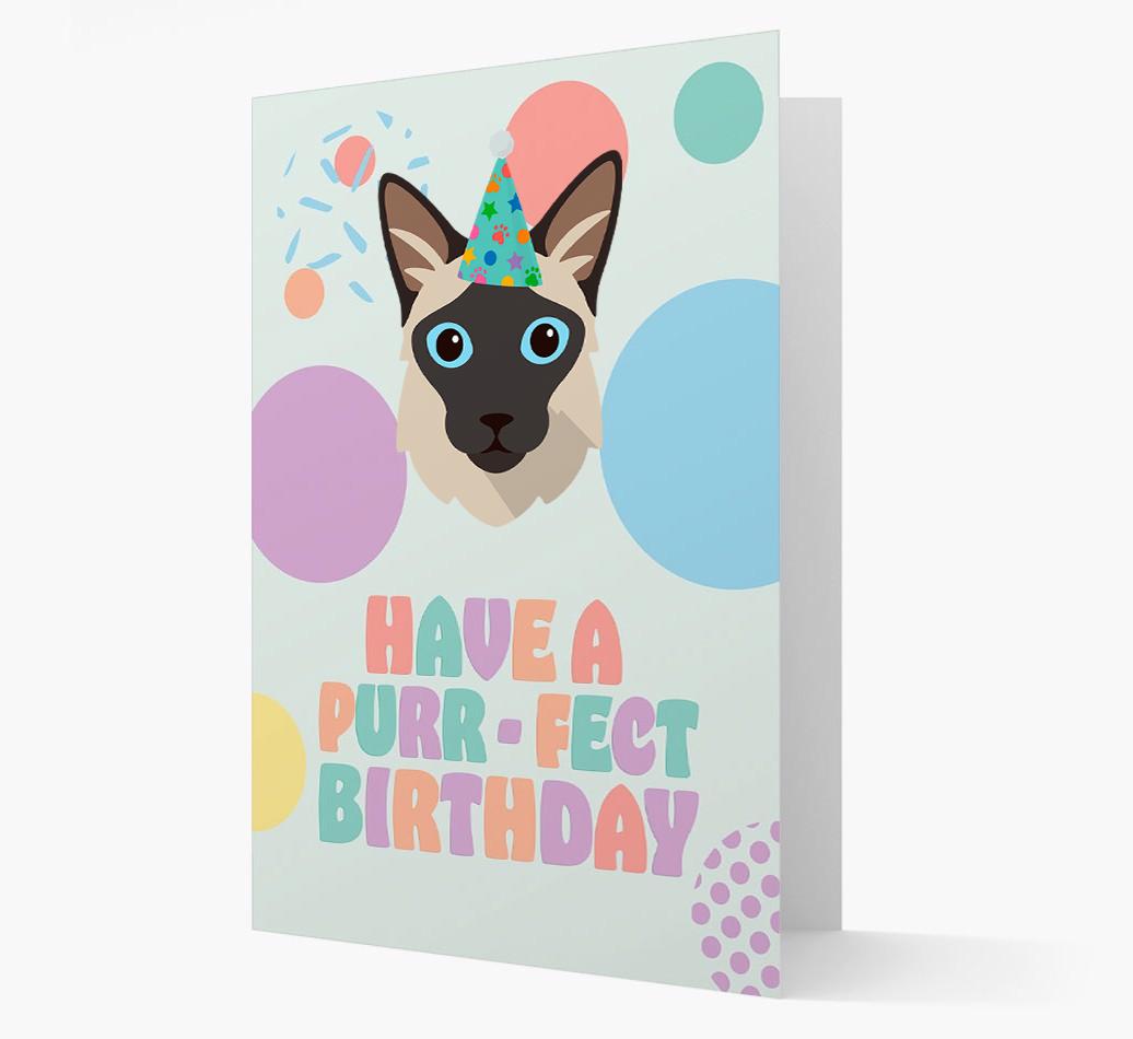 Have A Purrfect Birthday: Personalized {breedCommonName} Card