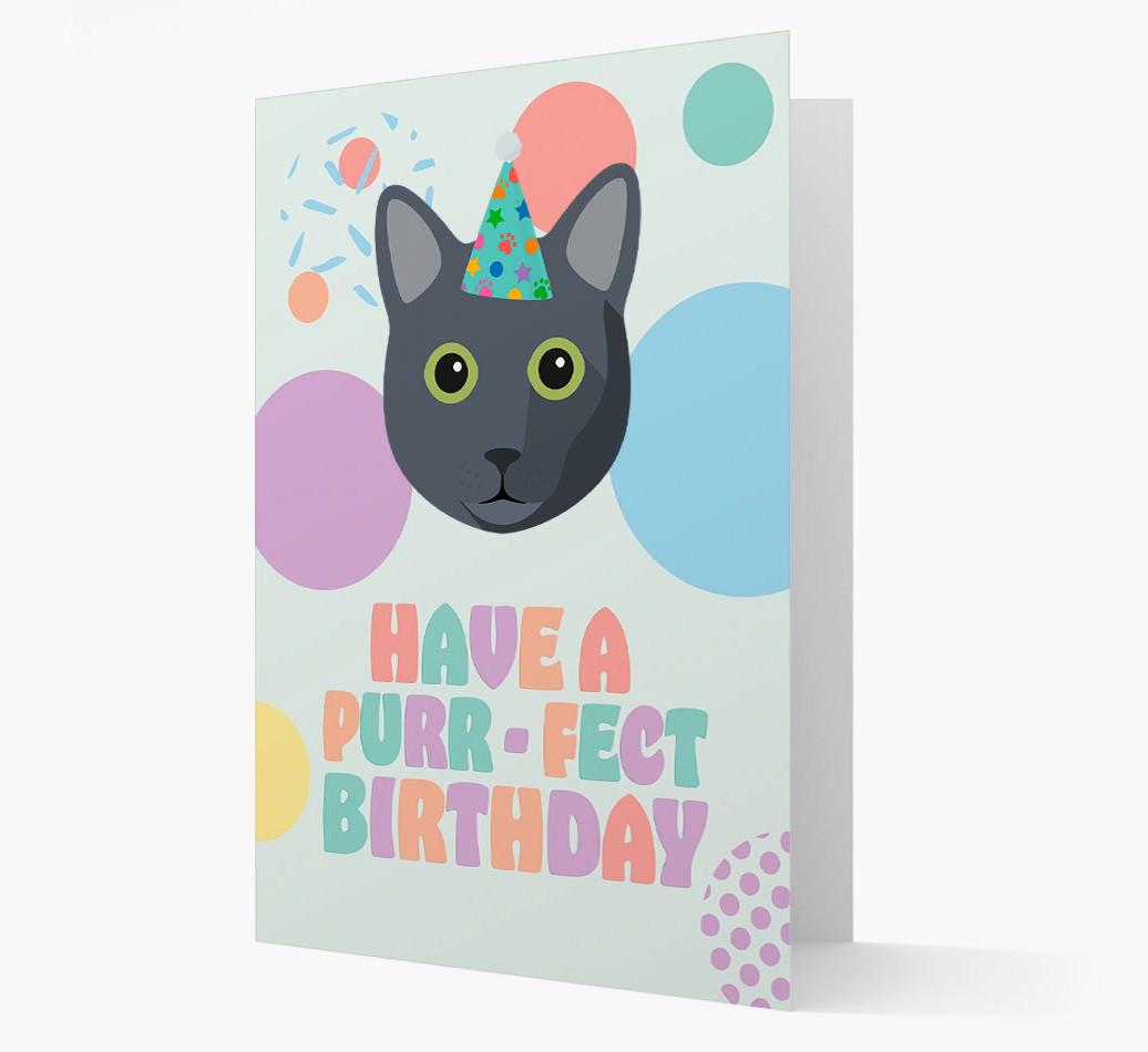 Have A Purrfect Birthday: Personalized {breedCommonName} Card