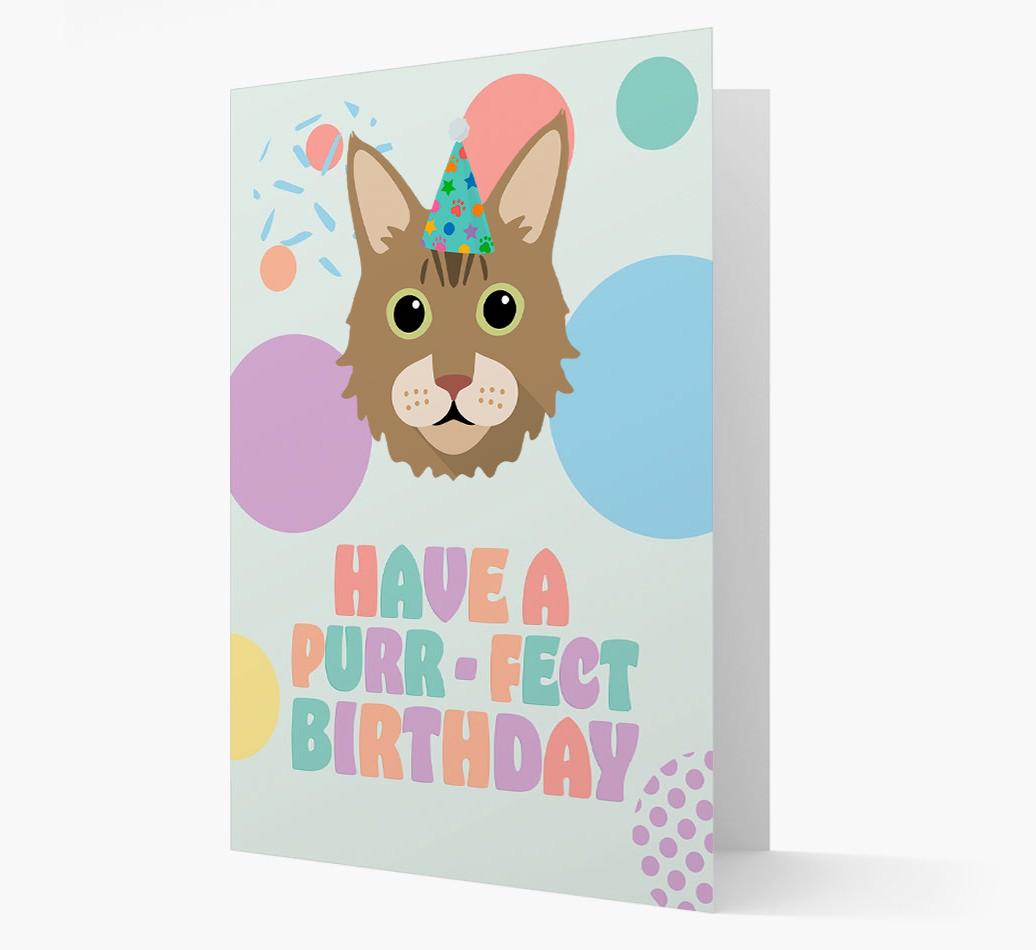Have A Purrfect Birthday: Personalized {breedCommonName} Card