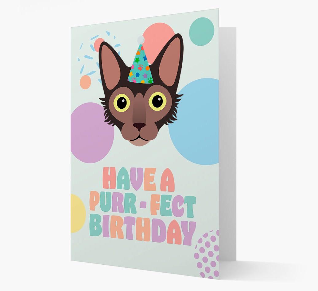 Have A Purrfect Birthday: Personalized {breedCommonName} Card