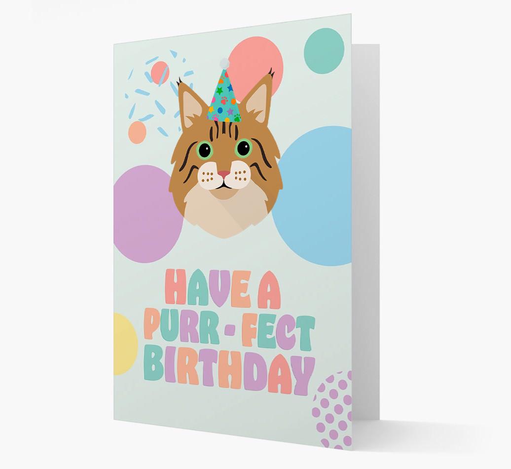 Have A Purrfect Birthday: Personalized {breedCommonName} Card