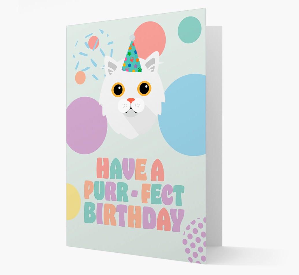 Have A Purrfect Birthday: Personalized {breedCommonName} Card