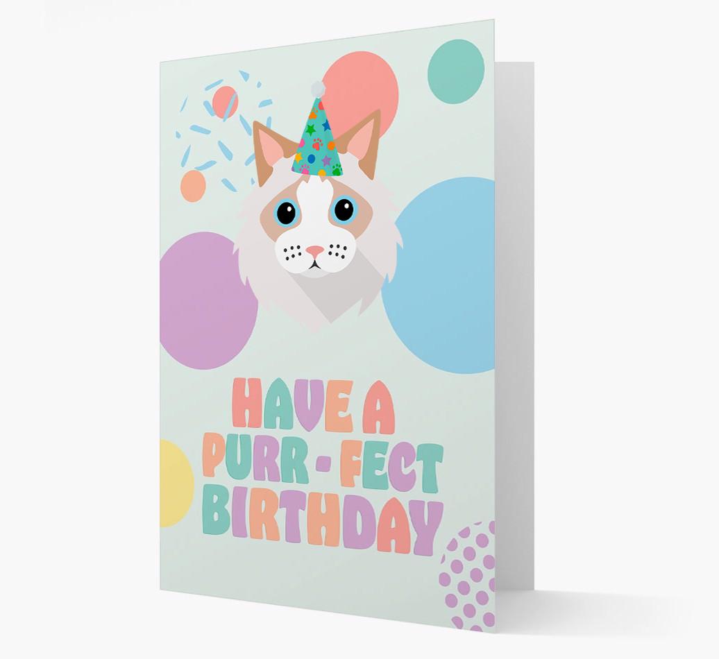 Have A Purrfect Birthday: Personalized {breedCommonName} Card