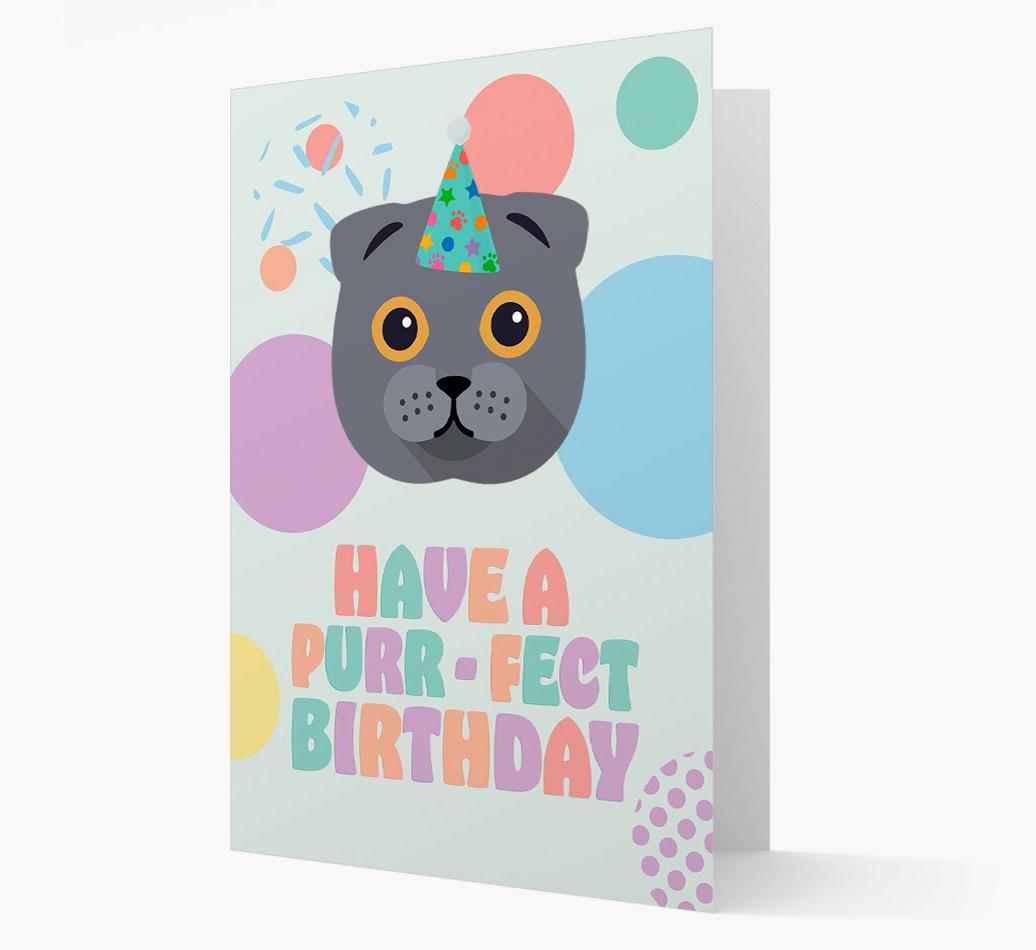 Have A Purrfect Birthday: Personalized {breedCommonName} Card