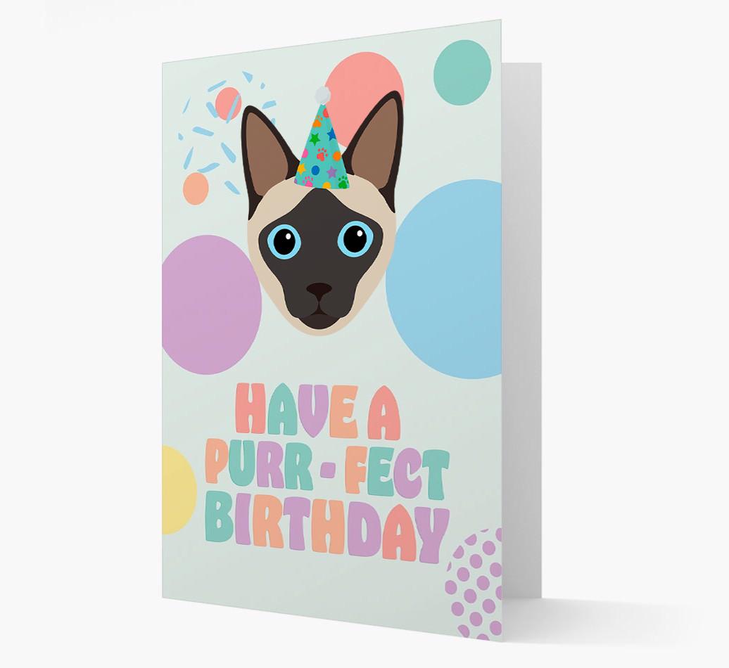 Have A Purrfect Birthday: Personalized {breedCommonName} Card