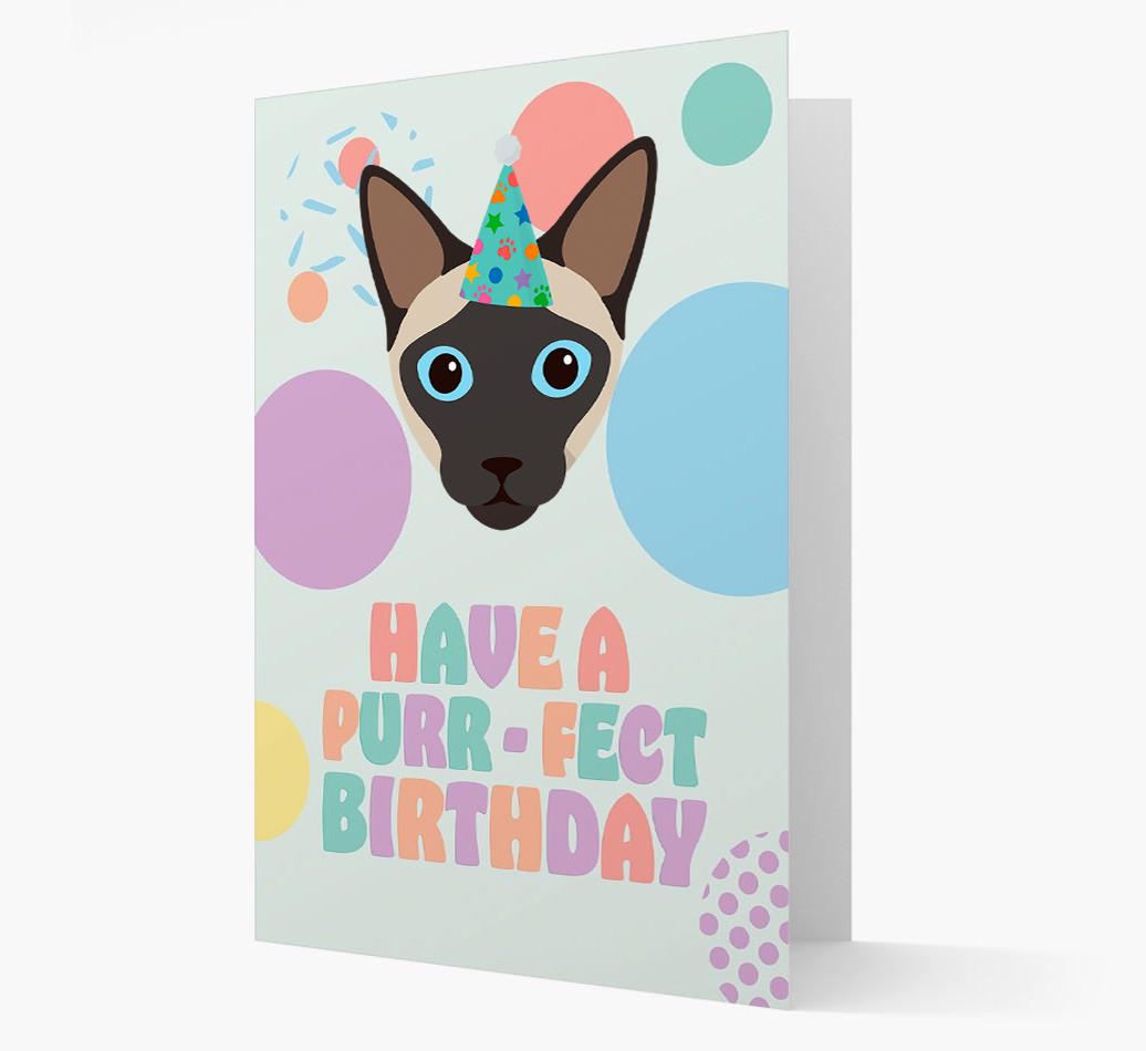 Have A Purrfect Birthday: Personalized {breedCommonName} Card
