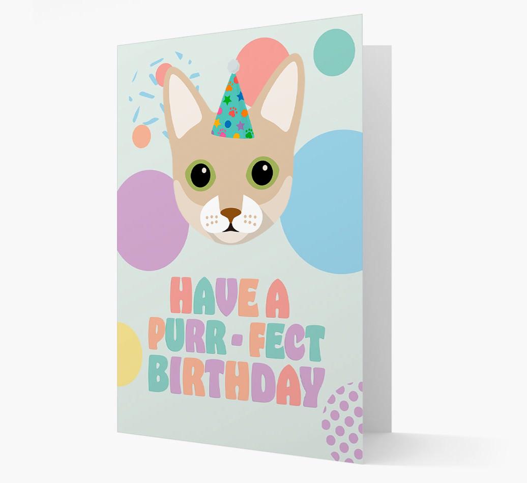 Have A Purrfect Birthday: Personalized {breedCommonName} Card