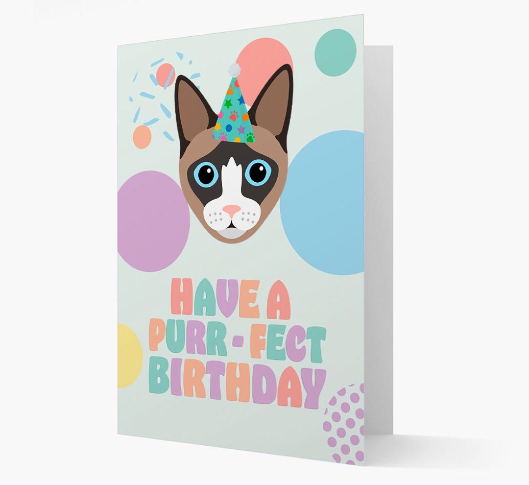 Have A Purrfect Birthday: Personalized {breedCommonName} Card