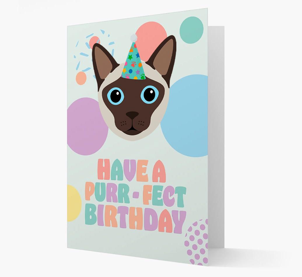 Have A Purrfect Birthday: Personalized {breedCommonName} Card