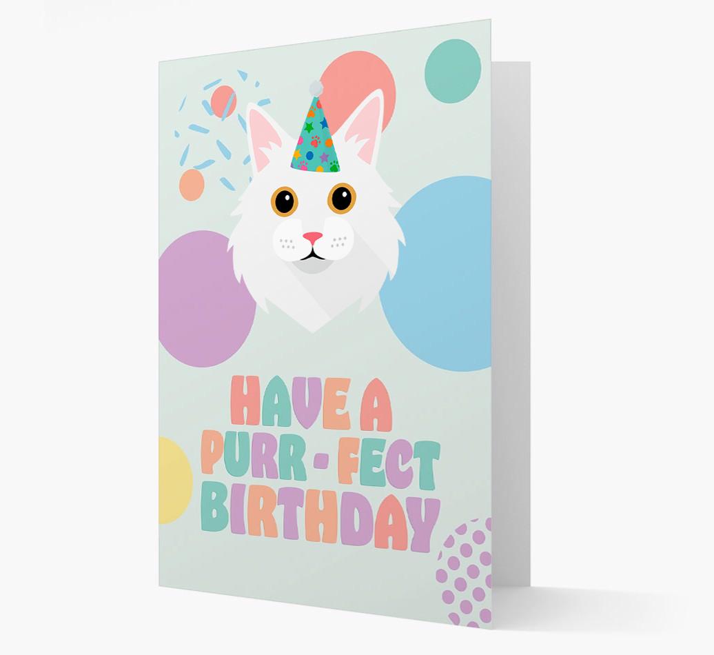 Have A Purrfect Birthday: Personalized {breedCommonName} Card