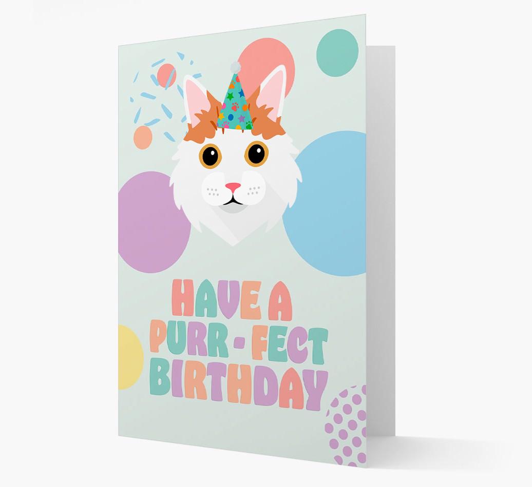 Have A Purrfect Birthday: Personalized {breedCommonName} Card