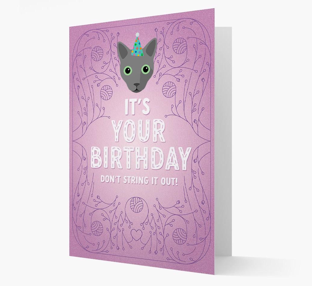 Don't String It Out: Personalized {breedCommonName} Card