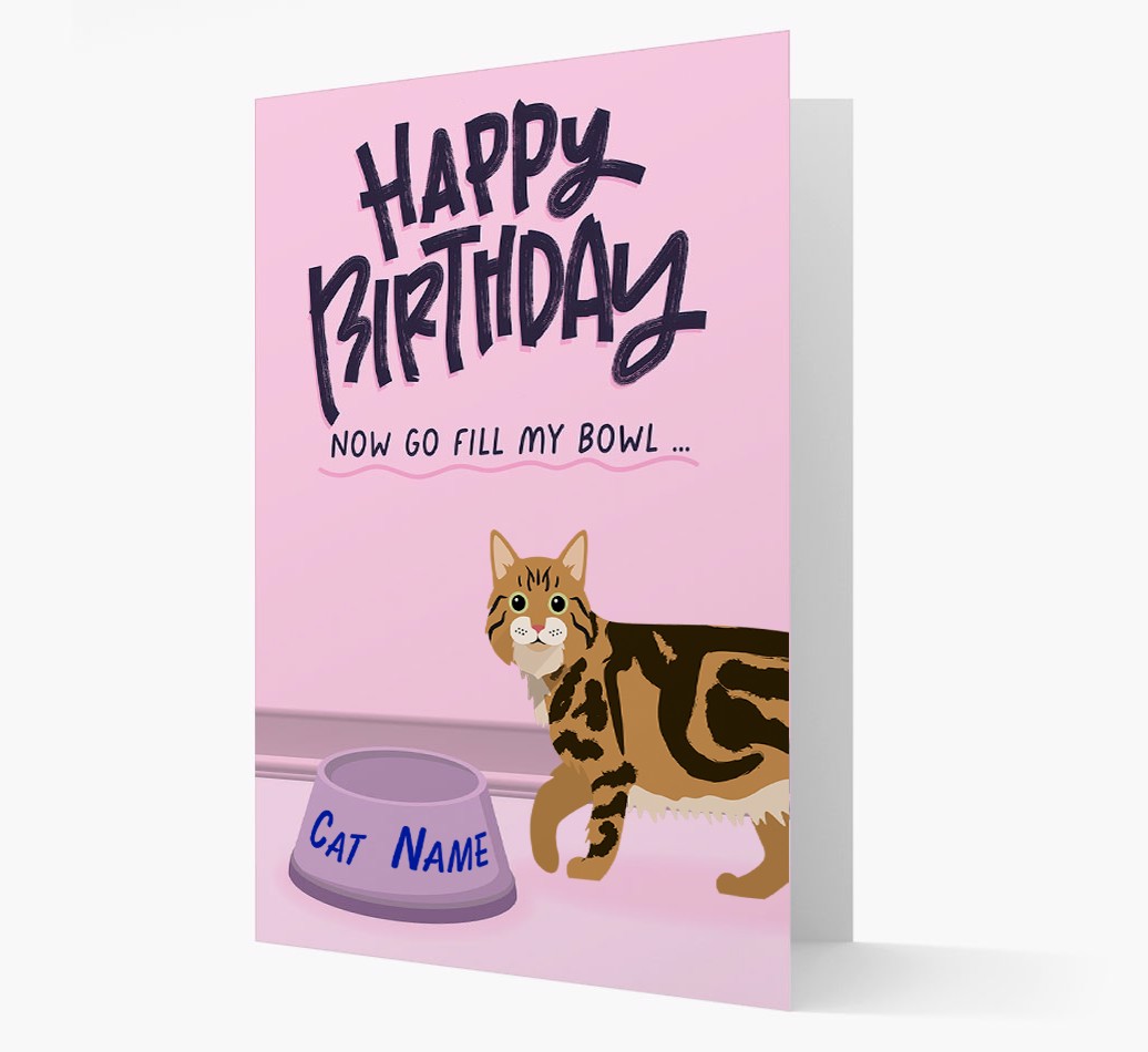 Now Go Fill My Bowl: Personalised {breedCommonName} Card