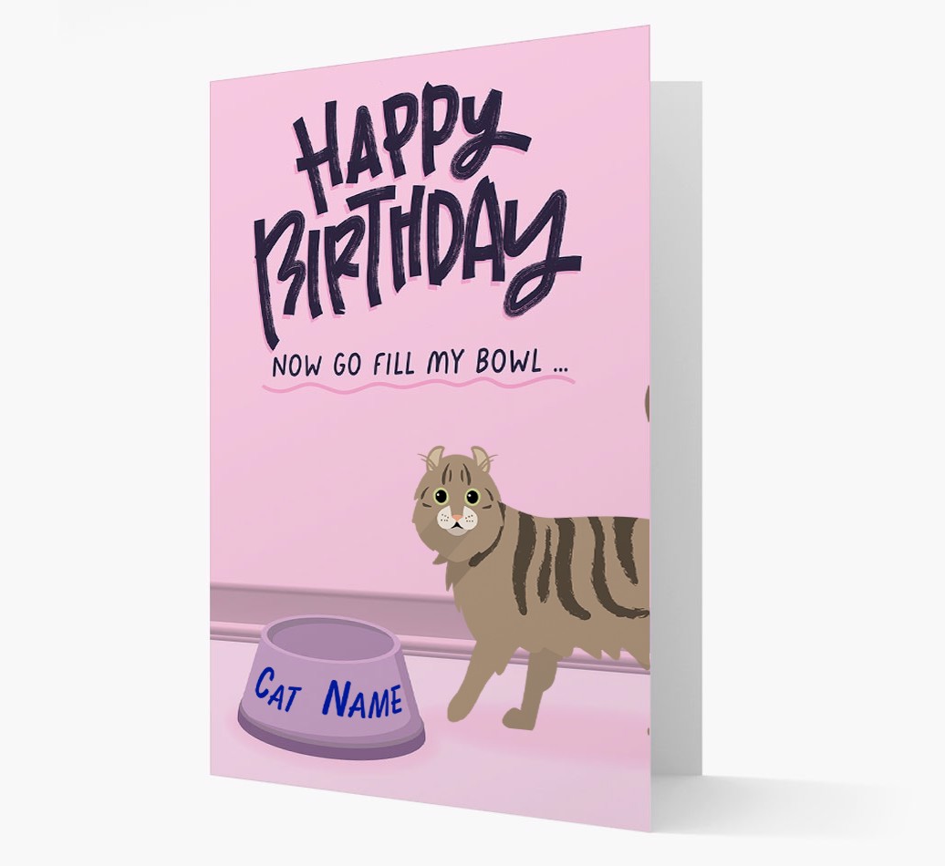 Now Go Fill My Bowl: Personalised {breedCommonName} Card