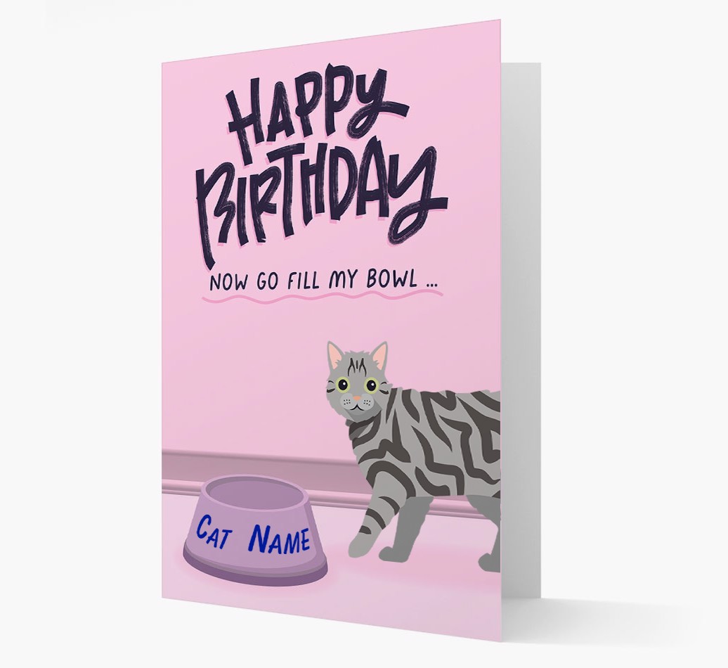 Now Go Fill My Bowl: Personalised {breedCommonName} Card