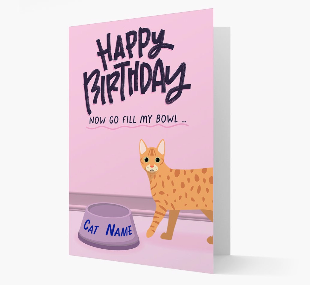 Now Go Fill My Bowl: Personalised {breedCommonName} Card