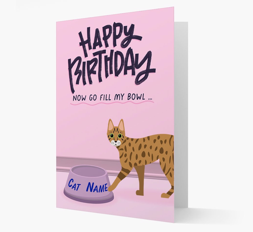 Now Go Fill My Bowl: Personalised {breedCommonName} Card