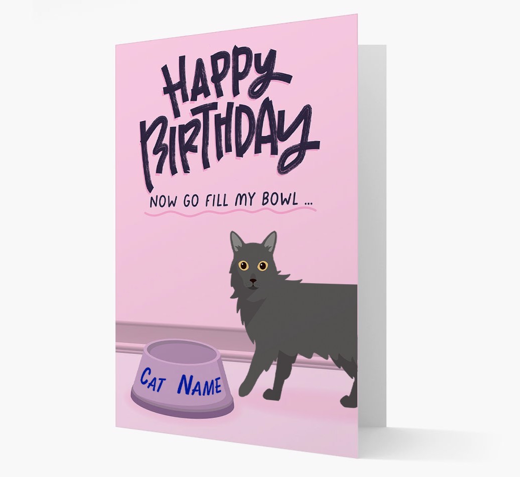 Now Go Fill My Bowl: Personalised {breedCommonName} Card