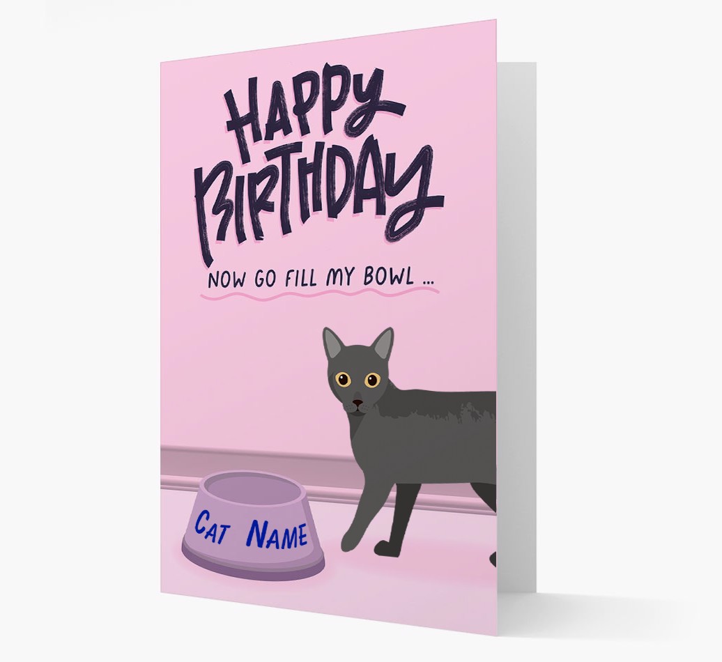 Now Go Fill My Bowl: Personalised {breedCommonName} Card