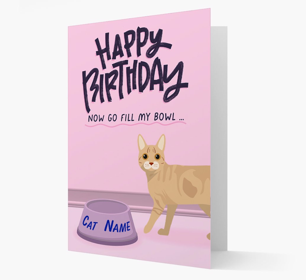 Now Go Fill My Bowl: Personalised {breedCommonName} Card
