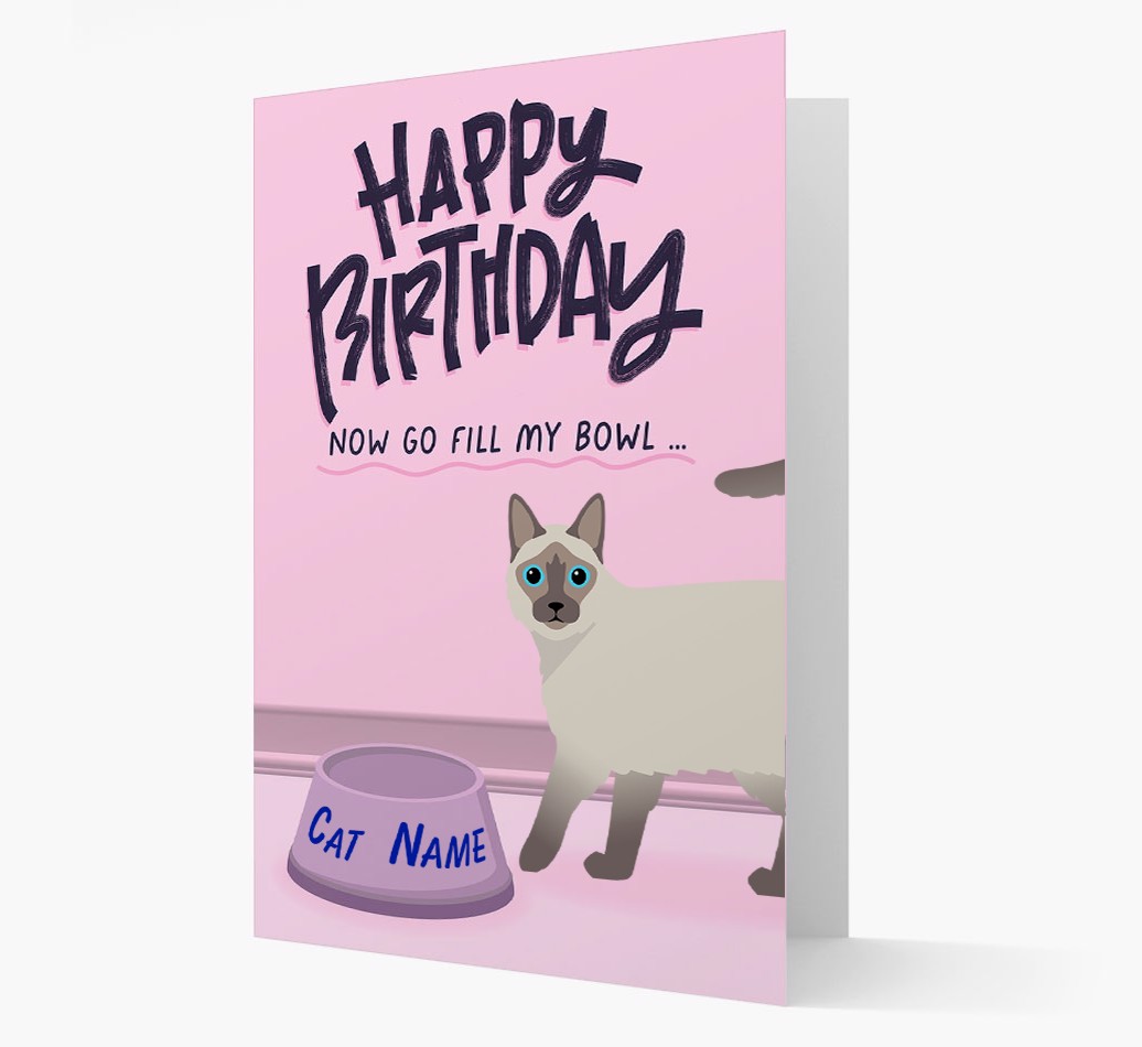 Now Go Fill My Bowl: Personalised {breedCommonName} Card