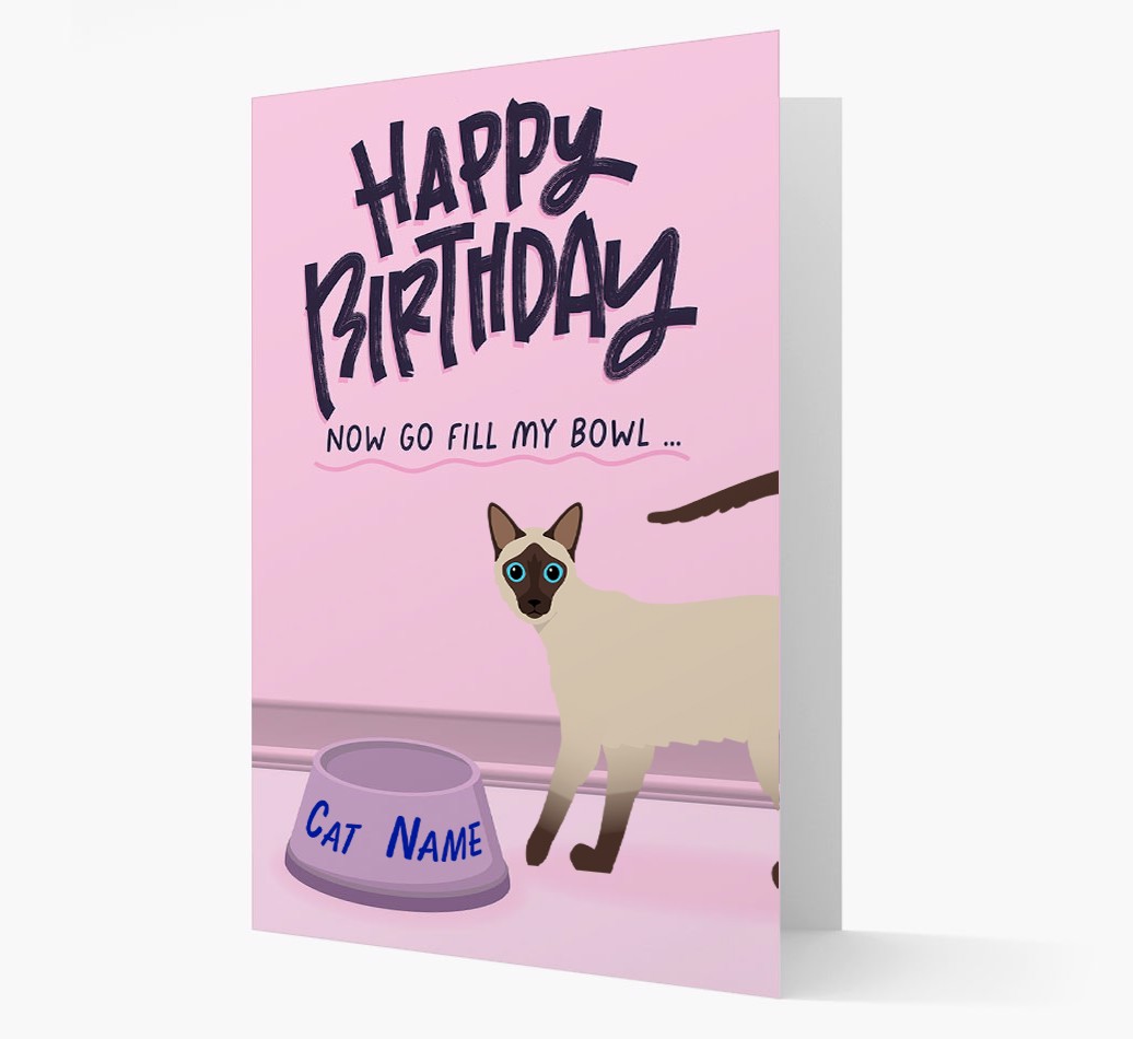 Now Go Fill My Bowl: Personalised {breedCommonName} Card