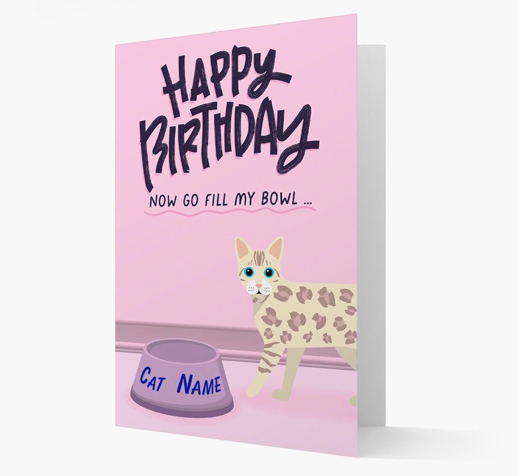 Now Go Fill My Bowl: Personalised {breedCommonName} Card