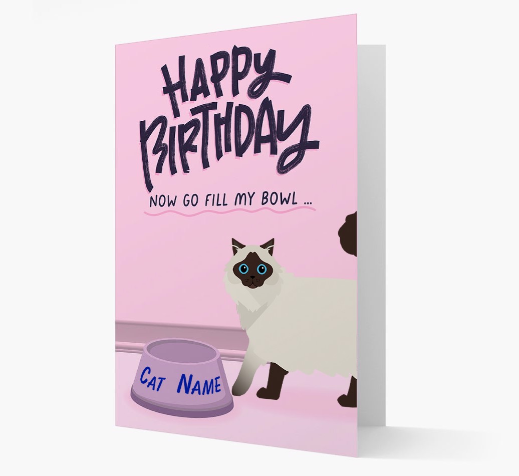 Now Go Fill My Bowl: Personalised {breedCommonName} Card