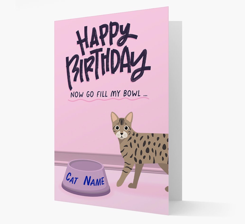 Now Go Fill My Bowl: Personalised {breedCommonName} Card
