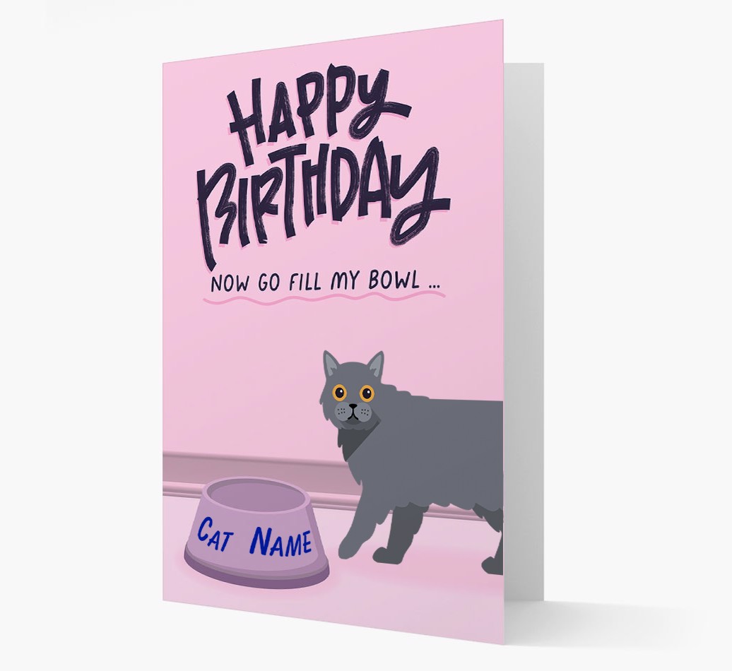 Now Go Fill My Bowl: Personalised {breedCommonName} Card