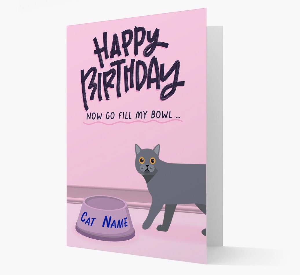 Now Go Fill My Bowl: Personalised {breedCommonName} Card