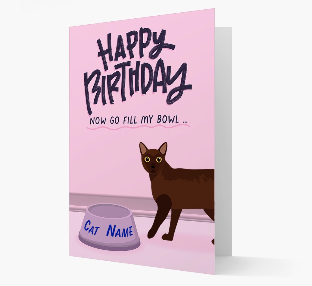 Now Go Fill My Bowl: Personalised {breedCommonName} Card