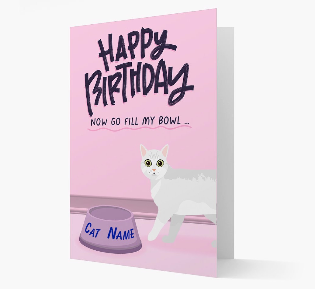 Now Go Fill My Bowl: Personalised {breedCommonName} Card