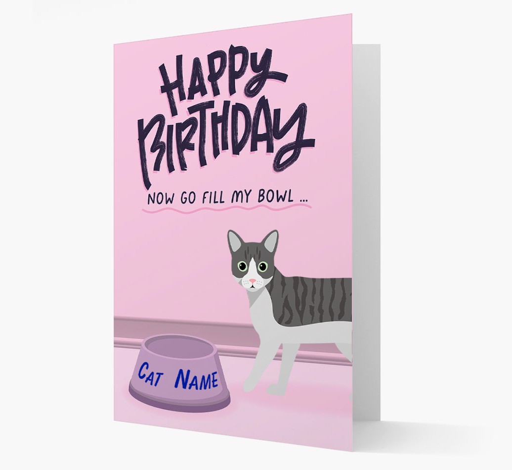 Now Go Fill My Bowl: Personalised {breedCommonName} Card