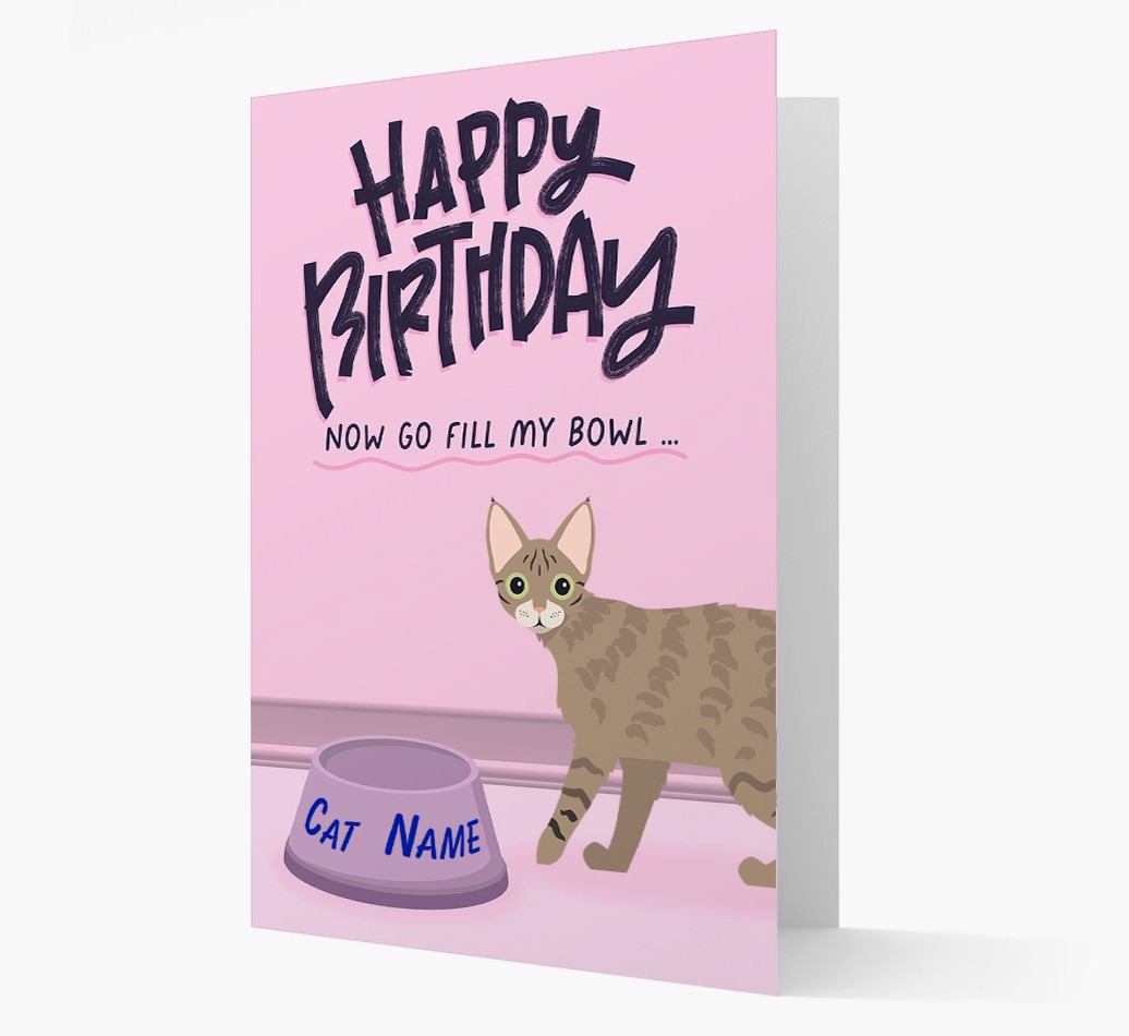 Now Go Fill My Bowl: Personalised {breedCommonName} Card