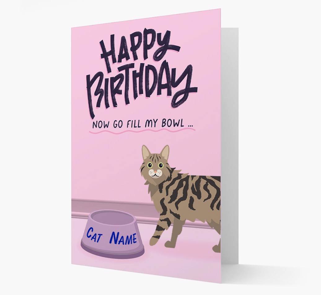 Now Go Fill My Bowl: Personalised {breedCommonName} Card