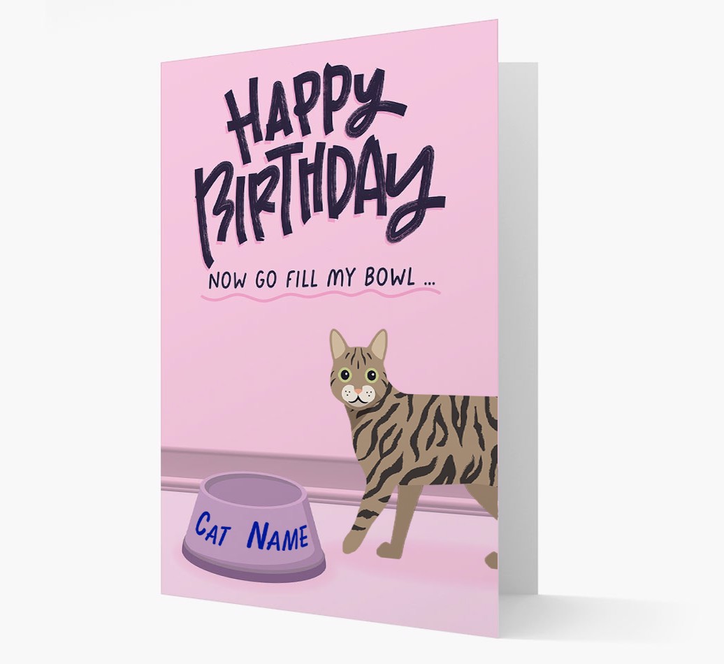 Now Go Fill My Bowl: Personalised {breedCommonName} Card