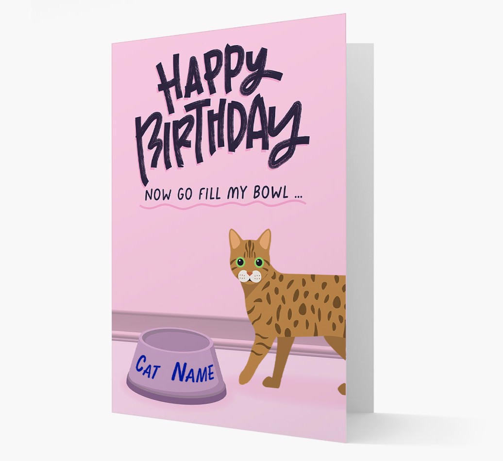 Now Go Fill My Bowl: Personalised {breedCommonName} Card
