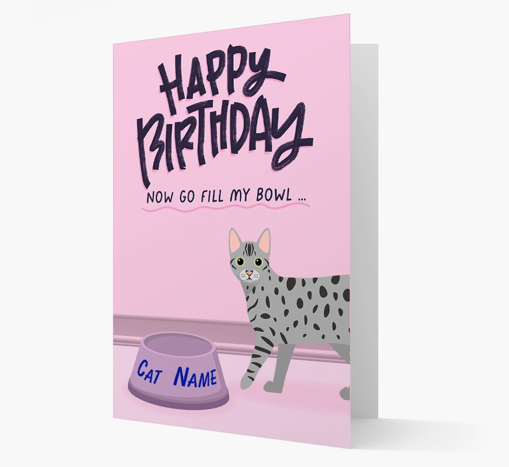 Now Go Fill My Bowl: Personalised {breedCommonName} Card
