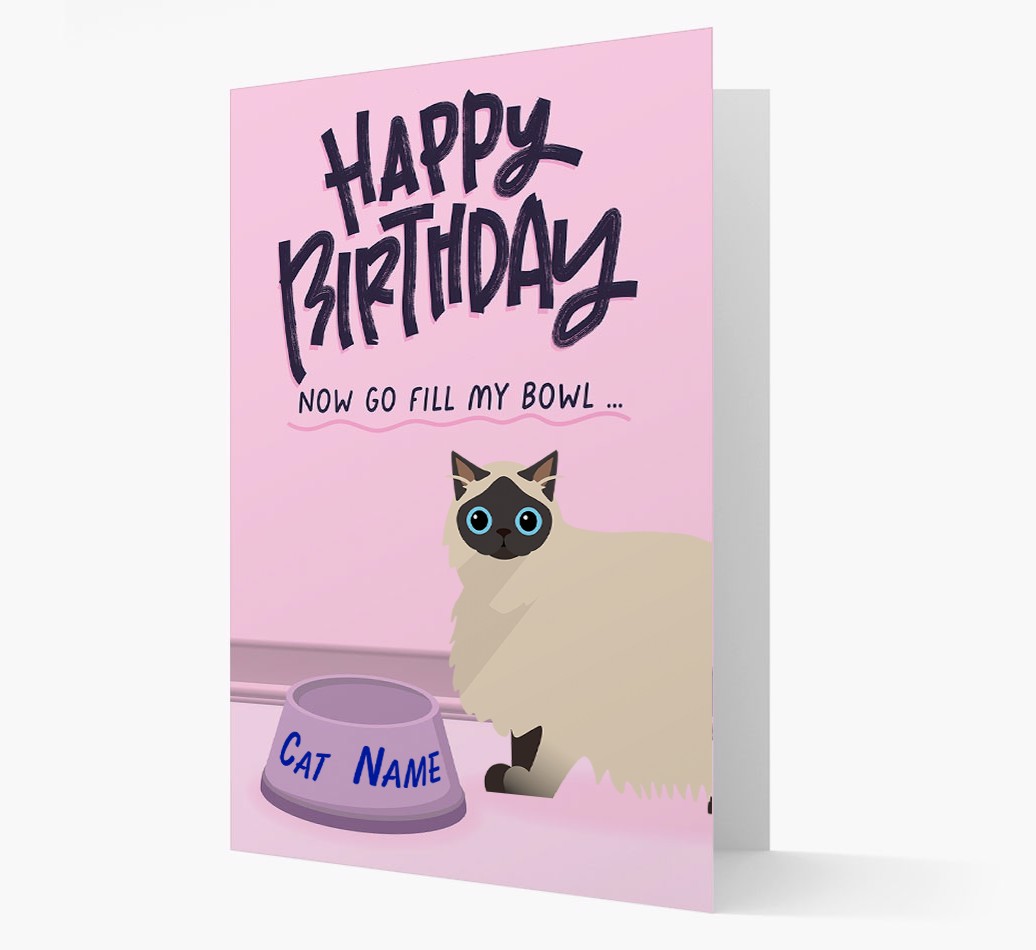 Now Go Fill My Bowl: Personalised {breedCommonName} Card