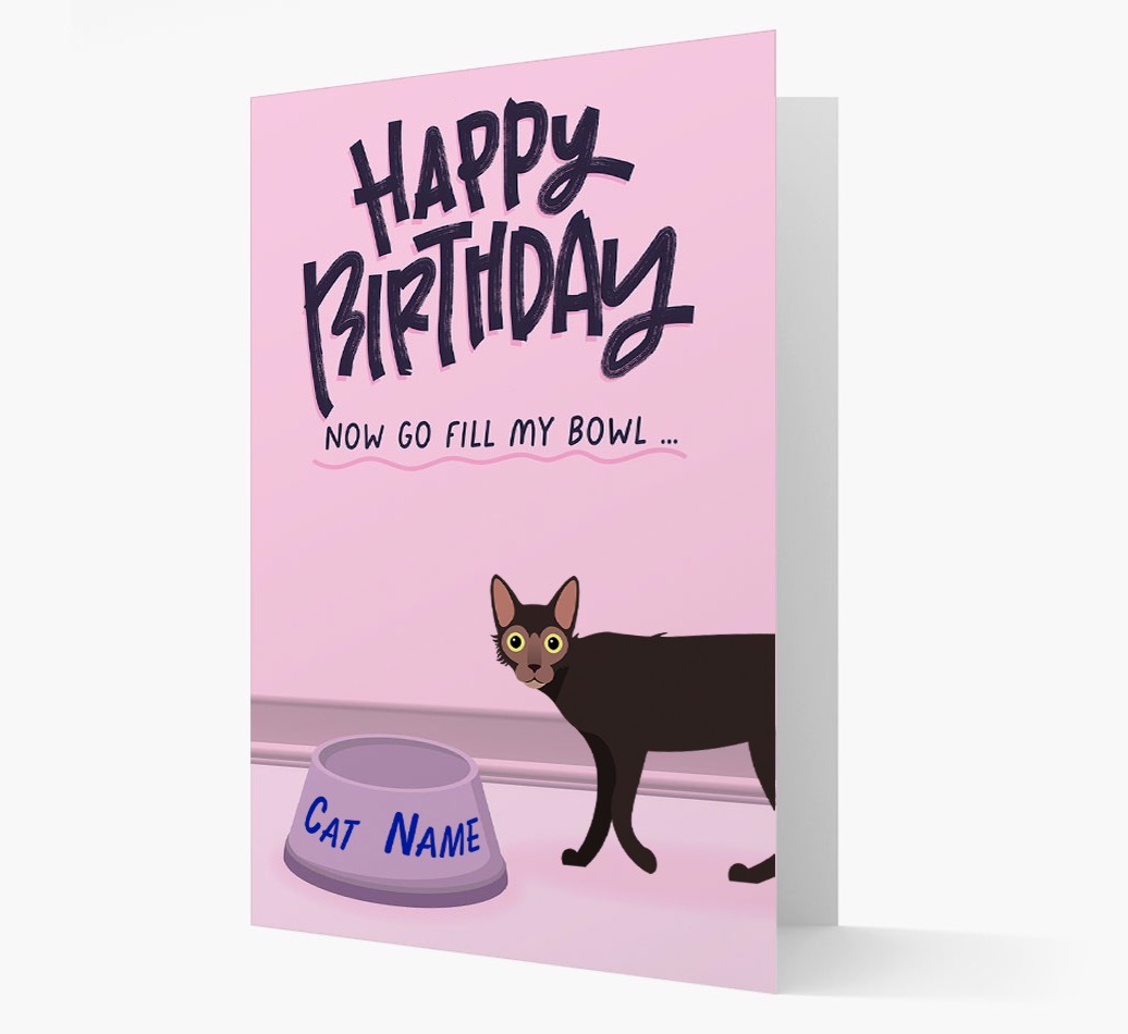 Now Go Fill My Bowl: Personalised {breedCommonName} Card