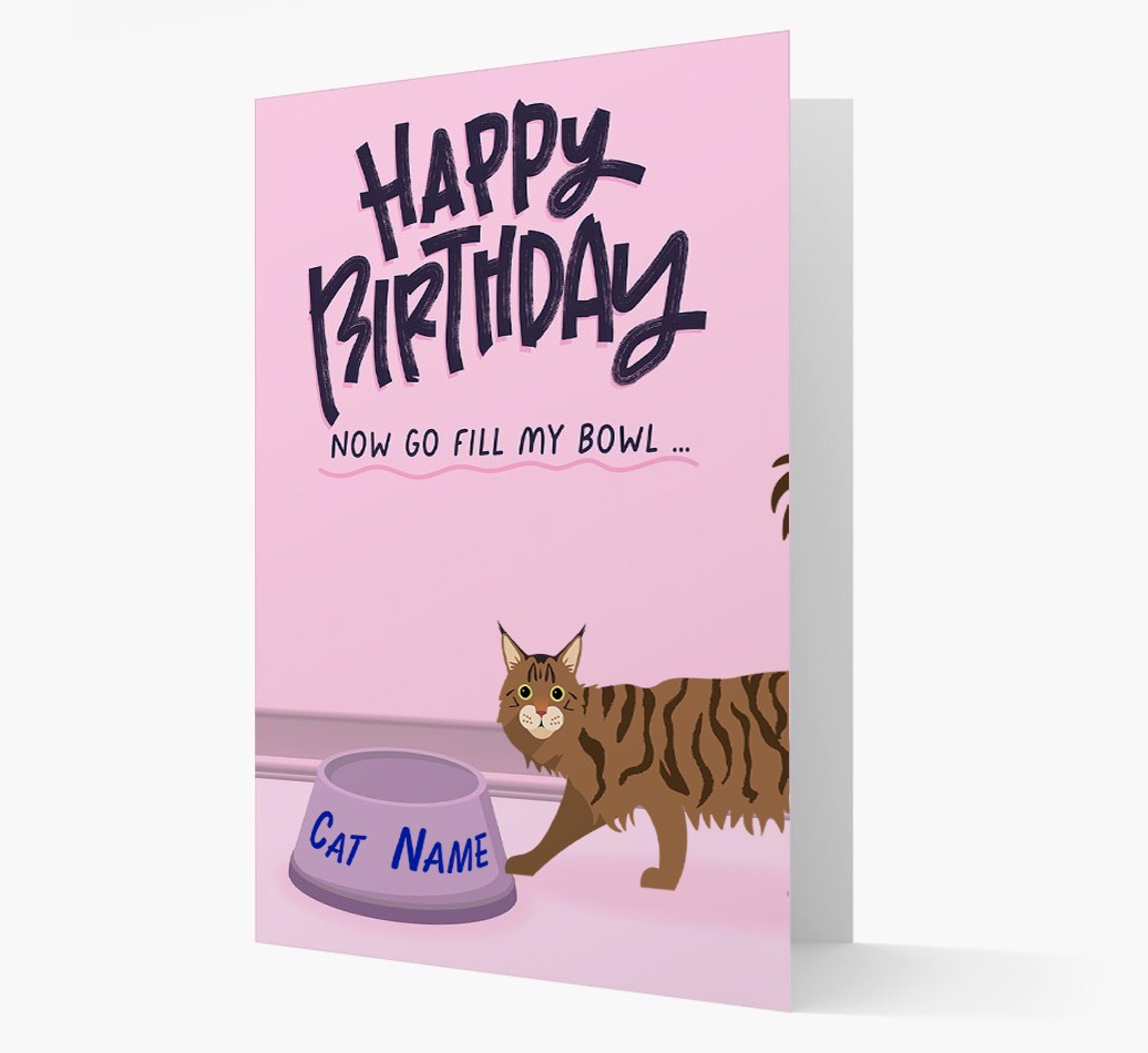 Now Go Fill My Bowl: Personalised {breedCommonName} Card