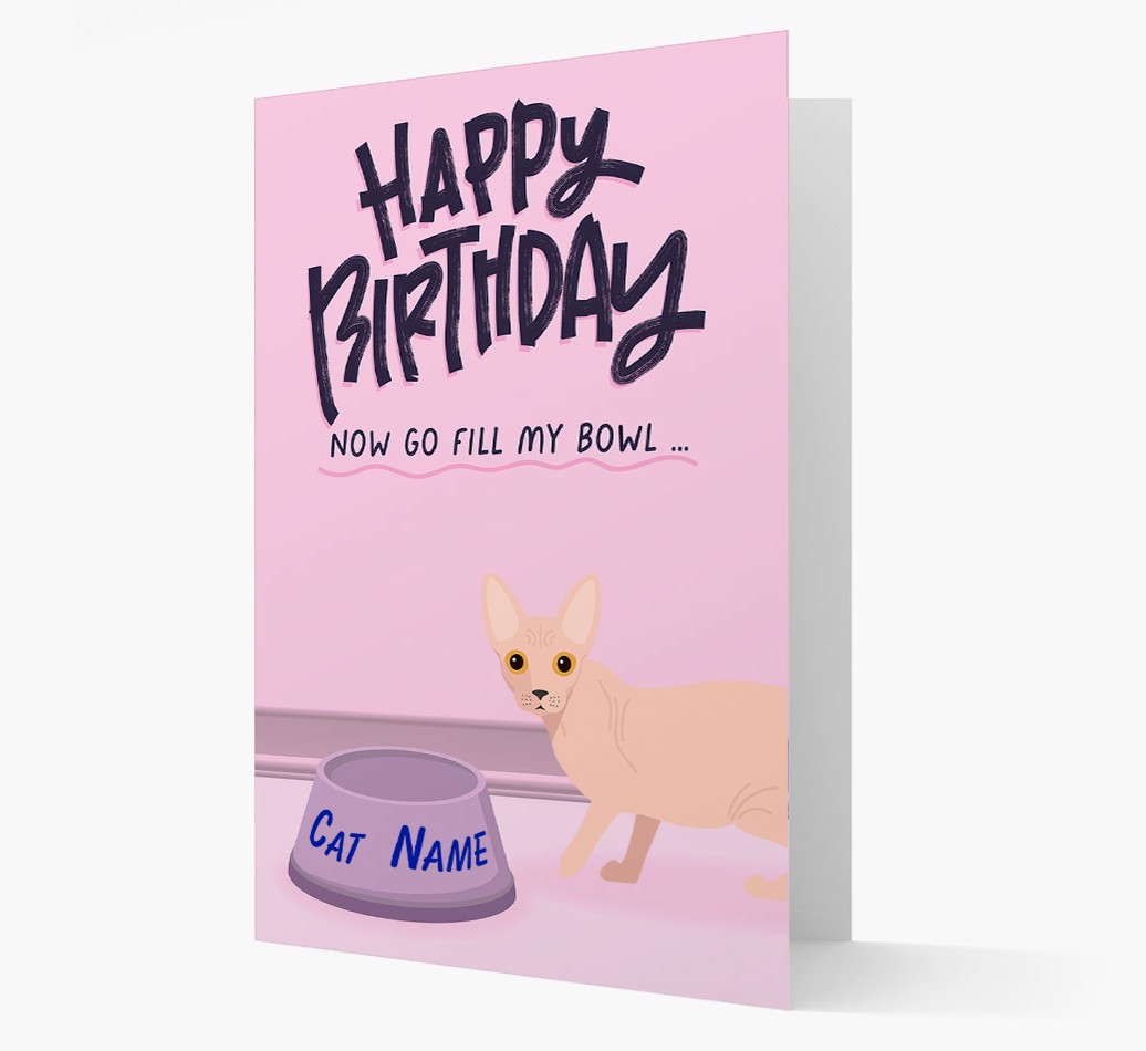 Now Go Fill My Bowl: Personalised {breedCommonName} Card