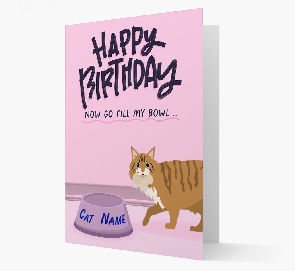 Now Go Fill My Bowl: Personalised {breedCommonName} Card