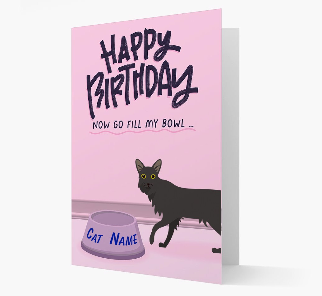 Now Go Fill My Bowl: Personalised {breedCommonName} Card