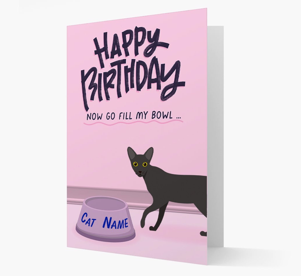 Now Go Fill My Bowl: Personalised {breedCommonName} Card