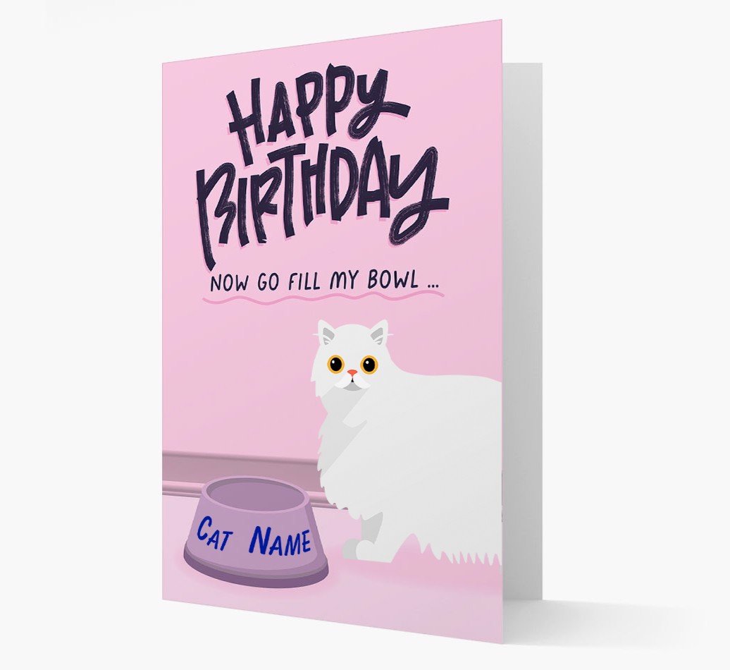 Now Go Fill My Bowl: Personalised {breedCommonName} Card